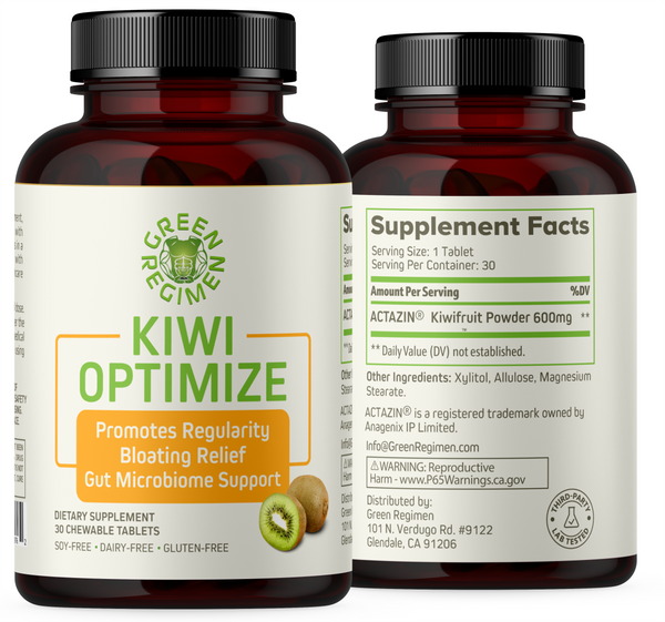 Kiwi Optimize Chewables - Clinically Proven for Gut Health, Eliminate   Green Regimen